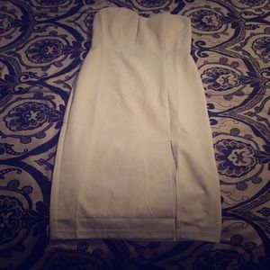 Strapless white dress